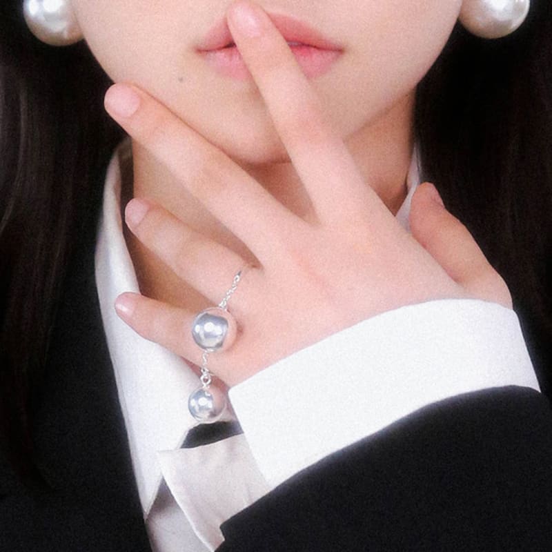 Baked Alaska Big Ball Drop Ring - S