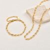 18K Gold Plated Stainless Steel Simple Wind Strap Chain Necklace Ladies Versatile Clavicle Chain Nc-2517