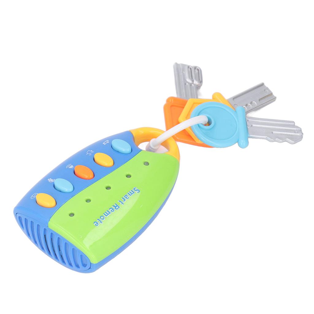 Remote Key Toy Simulation Educational Multifunctional Baby Car Key Toy with Music Light for Toddler