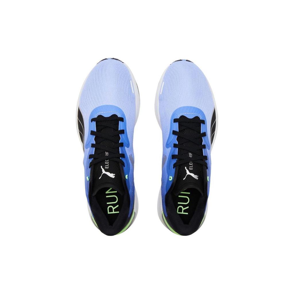 Puma Electrify Nitro 2 Wygodna tkanina Skóra syntetyczna Antypoślizgowe Trwałe Niskie Casualowe Buty do biegania Męskie trampki Niebieskie Czarne 376814-08