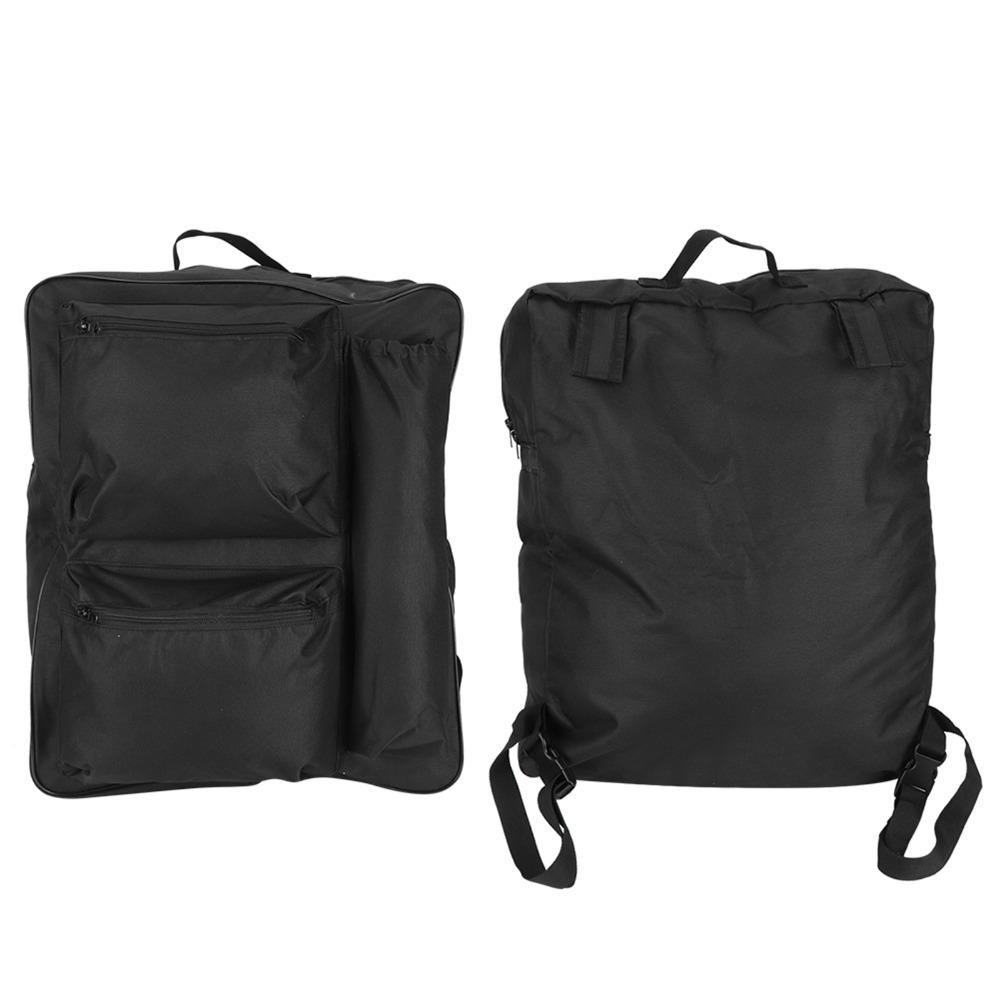 Black Color Wheelchair Storage Bag Waterproof Large Capacity Large Capacity Bag Convenient Pockets Portable Portable Cart Bag