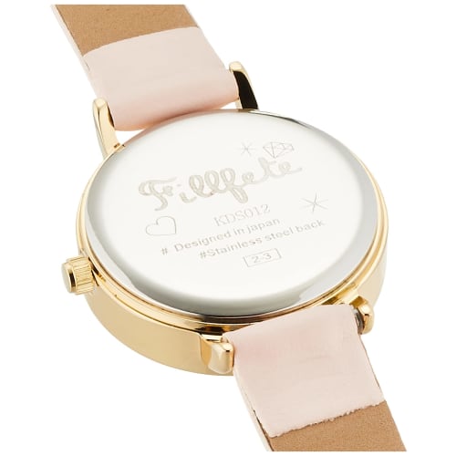 Fieldwork Analog Shake Watch, Gold with Leather Strap, Women's, Pink, KDS012-3