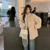 New winter casual temperament long loose coat imitation mink hair thickened warm coat