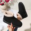 Autumn and Winter New Flat-bottomed Matte Snow Boots Women's Fleece Thickened Non-slip Warm Short Boots