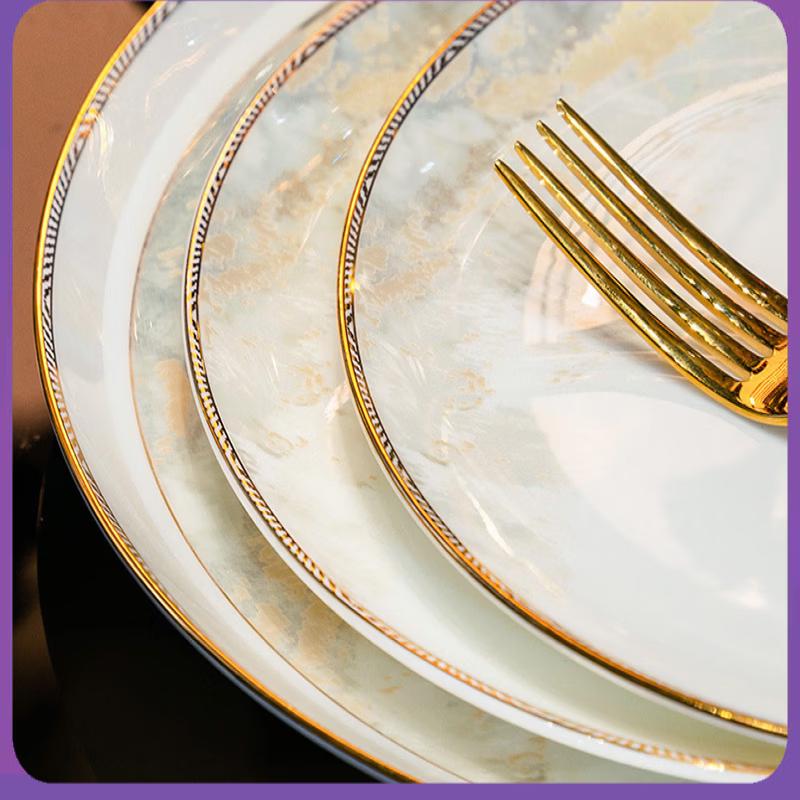 Xihe 62-Piece Luxury Bone China Dinnerware Set