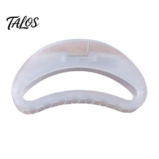 Versatile Hair Claw Strong Grip Claw, Jelly Semi-Transparent Clip with Anti-Slip Teeth, Crescent-Shaped Burr-free Openwork Accessory for Medium