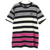 Border Pattern Short Sleeve T-shirt M Black Men's Used