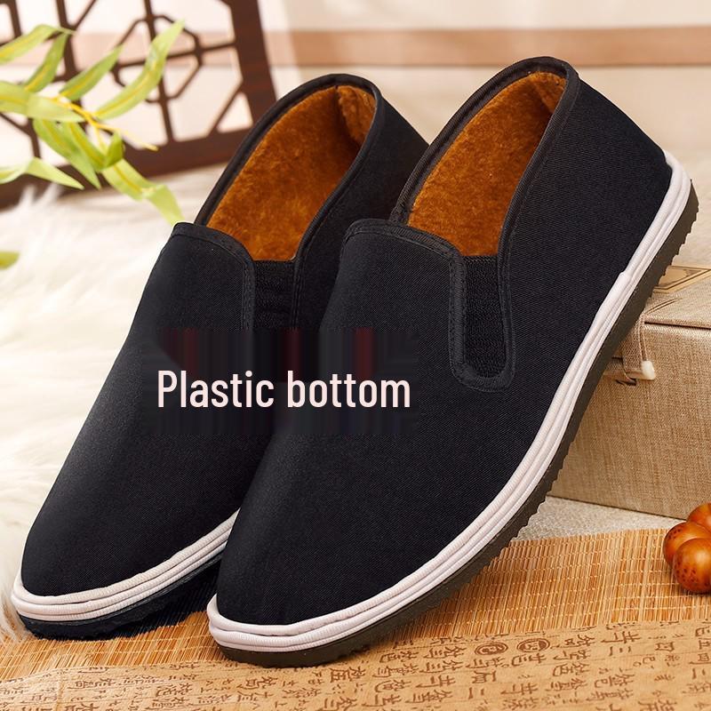 Handmade Old Beijing Rubber Sole Cloth Shoes with Breathable, Wear-Resistant Thousand-Layer Tire Soles