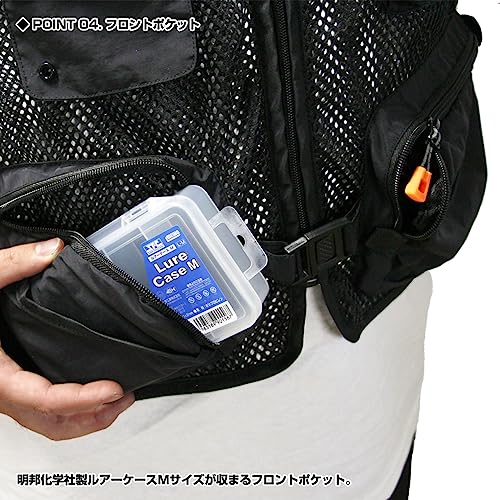 [Osaka Fishing Tackle] Fishing Vest All Mesh Vest Black