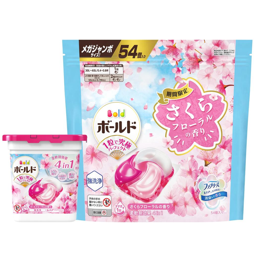Bold Prací gelové kuličky Sakura Floral lahve 54 4v1 (11 + náplně) [Hromadný nákup]
