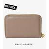 [BEAURE] [Vuret] B-24097 genuine leather short wallet middle wallet round zipper bi-fold with hand strap ladies silver