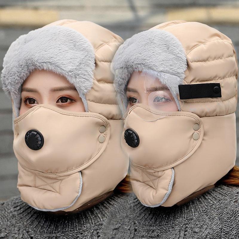 Winter Warm Head Cover Windproof Thickened Ear Protection Neck Cover Goggles Hat Unisex Thermal Outdoor Motocycle Hooded Hat