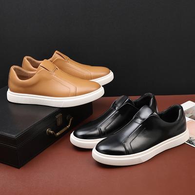 Fashion Men's Youth Skateboard Shoes Sneakers Men Casual Slip-on Leather Shoes Loafers Mens Outdoor Driving Flats