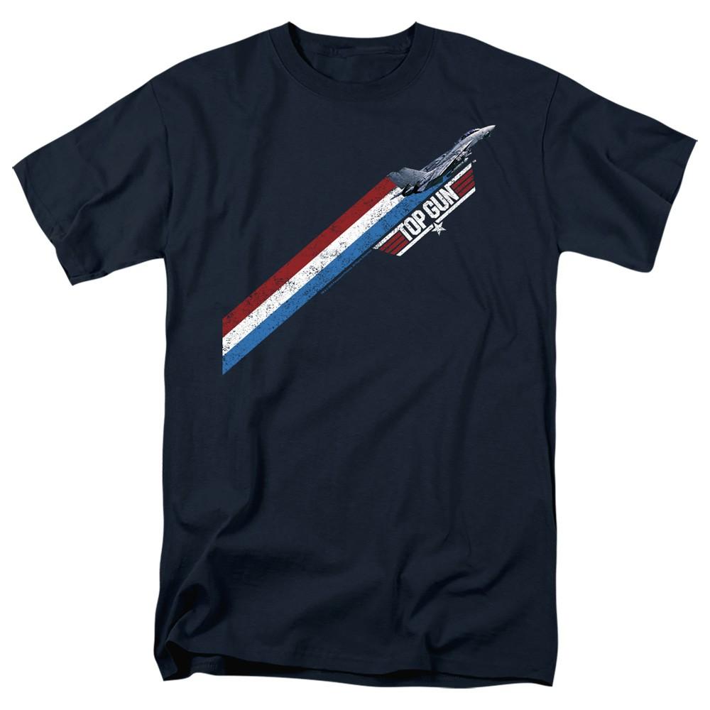 Top Gun - Stripes - Adult Unisex Short Sleeve T-Shirt - Blue S