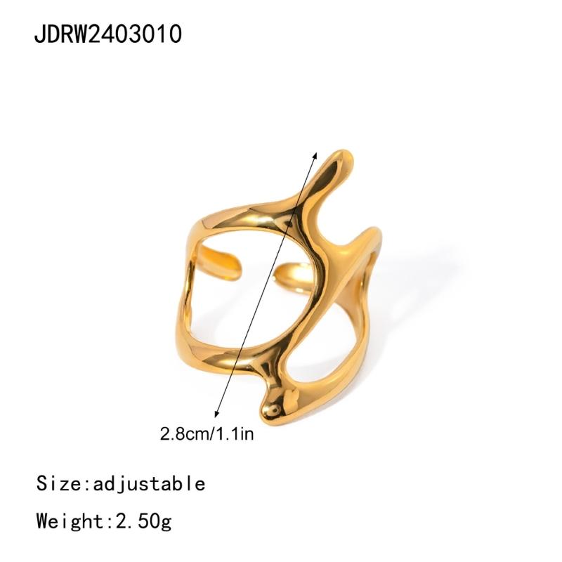 Irregular Dating Rings Adjustable Finger Rings Exaggerated Open Rings Finger Jewelry Suitable for Party and Daily