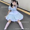 Sex Underwear Two-dimensional Blue Japanese Cute Girl Pure Desire Lolita Maid Pleated Dress Maid