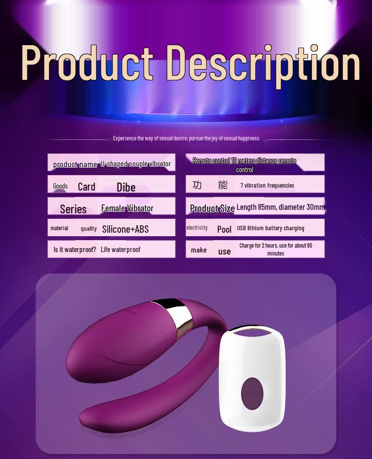 Jielin Bezdrátový vibrační masážní přístroj ve tvaru U pro páry