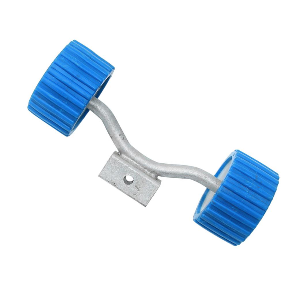 Adjustable Keel Support Rollers For Yacht Trailers Featuring Anti Skid Rubber Surfaces And Steel Brackets