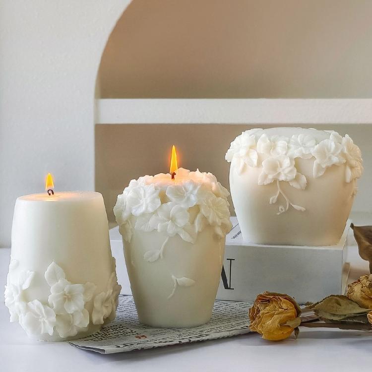 Silicone Molds Candle Making Moulds Handmade Candle Supplies Vine Flower Shape Crafting Molds Jewelry Making Accessories