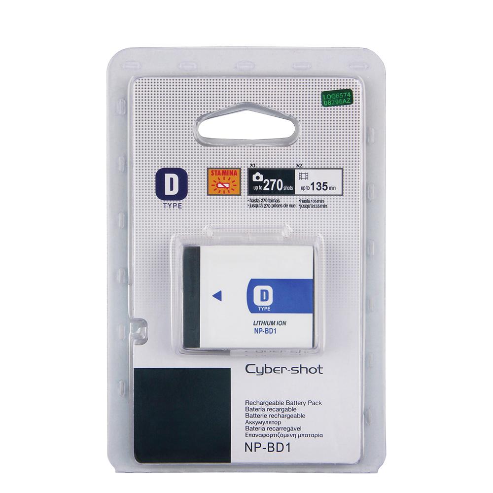 Uppladdningsbart litiumbatteri för Sony DSC-T900 T500 T200 T300 T700 T2 TX1 T90 T77 T75 T70 NP-BD1 NP-FD1 Digitalkamerabatteri 680mAh