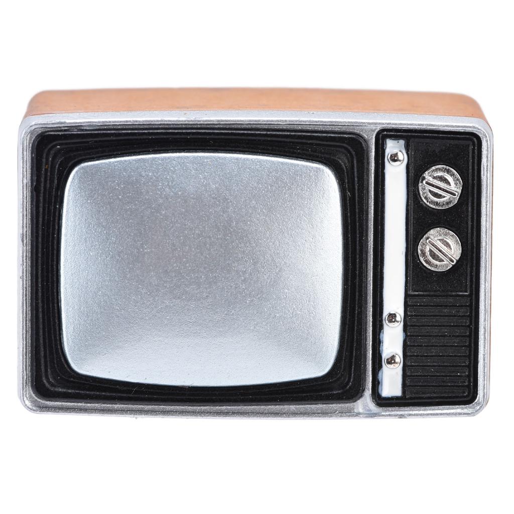 Puppenhaus Fernseher Niedlicher Stil Lebendiges Aussehen Langlebig Klein Kompakt Interessantes Lustiges Spielzeug für Esszimmer Geschenk