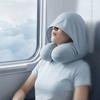 Slow Rebound U-Shaped Neck Pillow Foldable Design Ice Silk Neck Rest Cushion  Long Flights