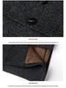 2025 Men's Mid-Length Woolen Down Jacket with Scarf Collar for Autumn/Winter