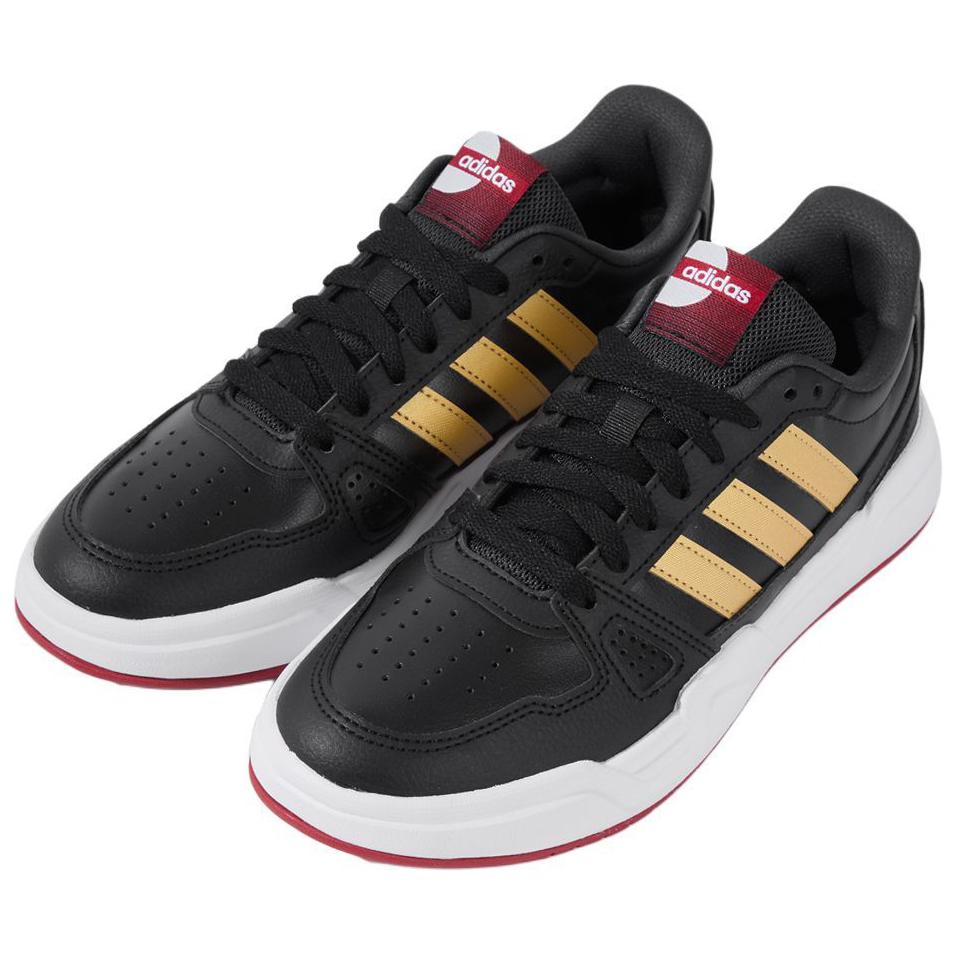 Adidas BASKETBALL Anti Slip Wear Resistant Low Top Skateboard Shoes Unisex Black Sneakers JQ1168