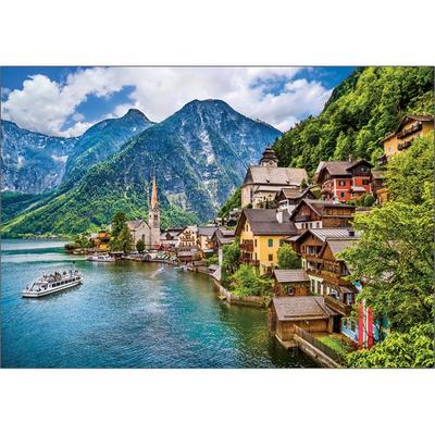 Puzzle Korea Piękna sceneria wioski Hallstatt Puzzle 3118, 1000 elementów, mieszane kolory, 1000 elementów Puzzle, gry dla dzieci