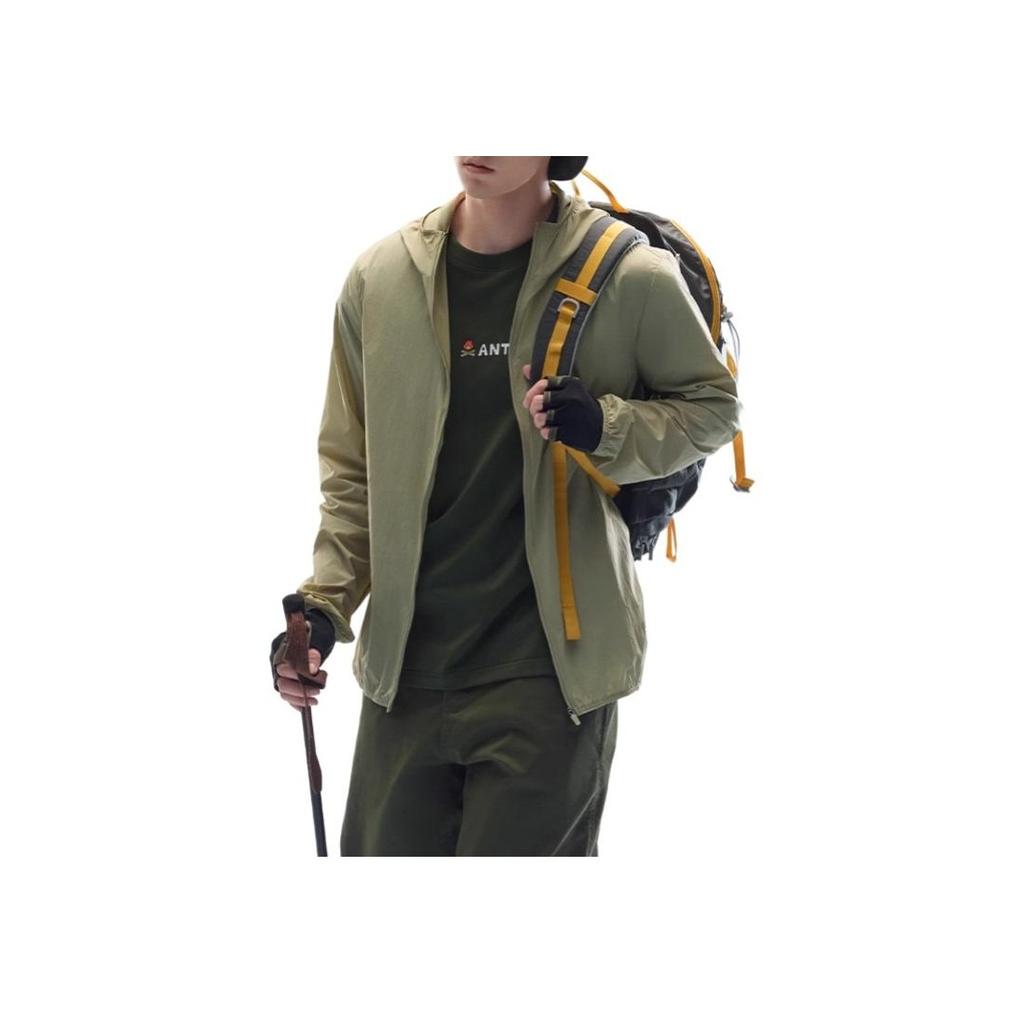 Anta Outdoor Series Comfortable Versatile Solid Color Hooded Simple Zipper Ultra Light Breathable UV Protection Cooling Sunscreen Jacket 952527607-6