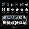 Set Bow DIY Nail Art Rhinestones Kit White Flower Nail Art Charms Multi Shaped Jelly Bear Shape