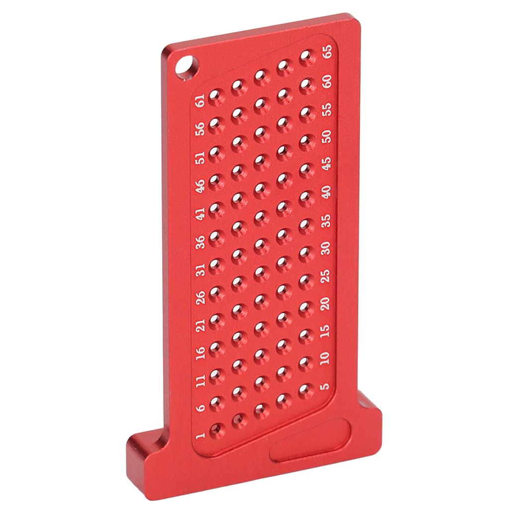65mm Woodworking Hole Positioning Scribing Gauge Aluminum Alloy Portable Scriber Ruler for DIY Red