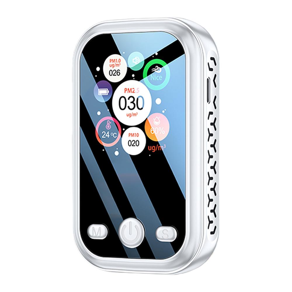 

Внутренний портативный детектор PM2.5 PM10 PM1.0 Детектор качества воздуха Многофункциональный домашний детектор воздуха белый