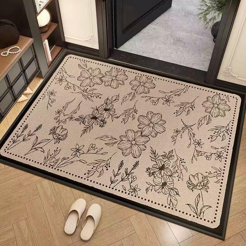 Entrance Door Mat Shaped Foyer Entrance Mat Earth Foot Mat Dirt Resistant and Wear-resistant Door Mat