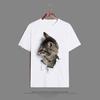 Cat Printed Oversized Loose Casual Cotton Round Neck Short Sleeved Shirt with Worn Clothes T-Shirts Women’s