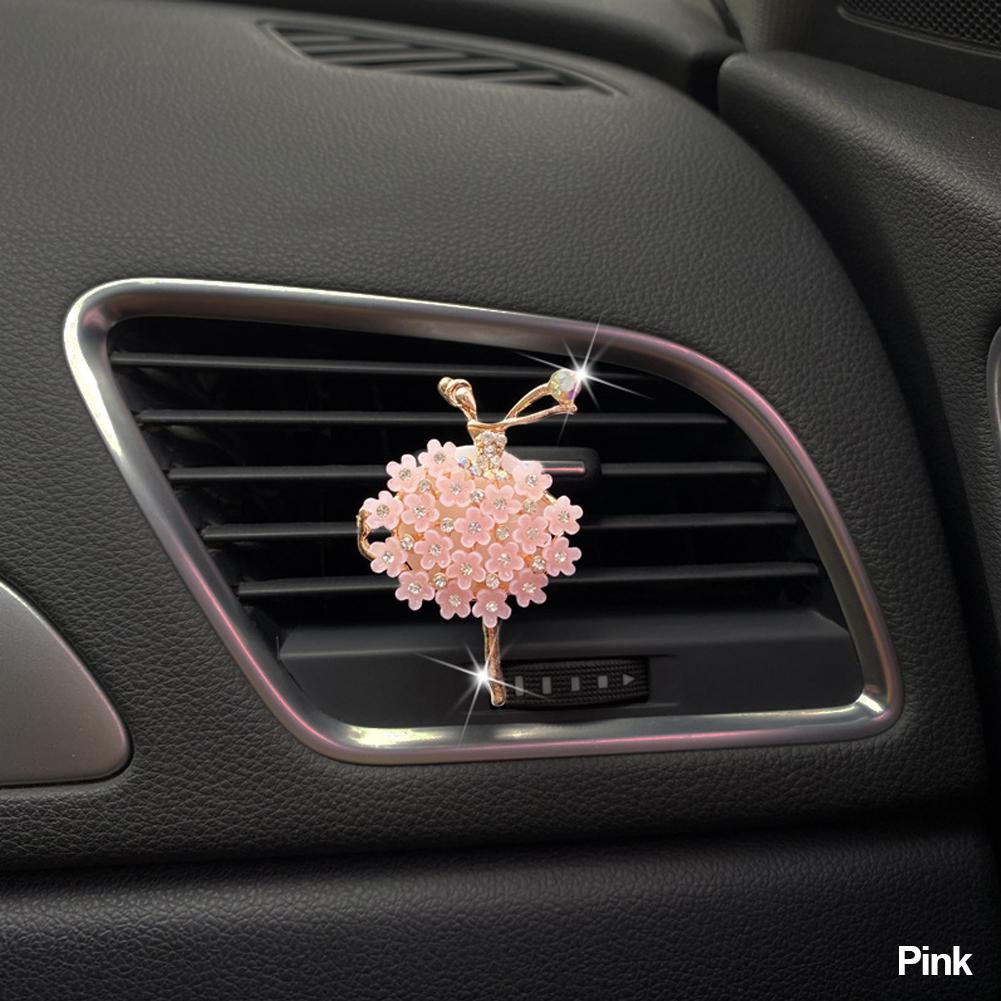 Tjej Bil Luftkonditioneringsventil Tusensköna Parfymklämma Utsökt Dekoration Söta Tillbehör Allt för Biltillbehör för Kvinnobilar