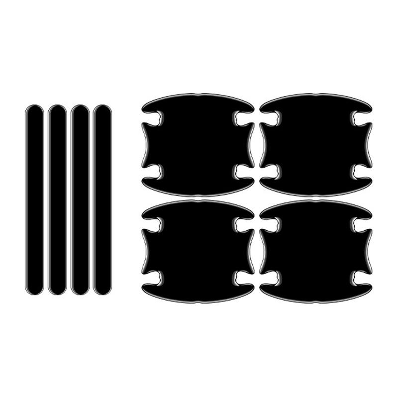 

SEAMETAL 8 шт., автомобильные дверные ручки, защитные наклейки от царапин, защитные полосы для ручек автомобилей, наружные детали handle+Door bowl чёрный