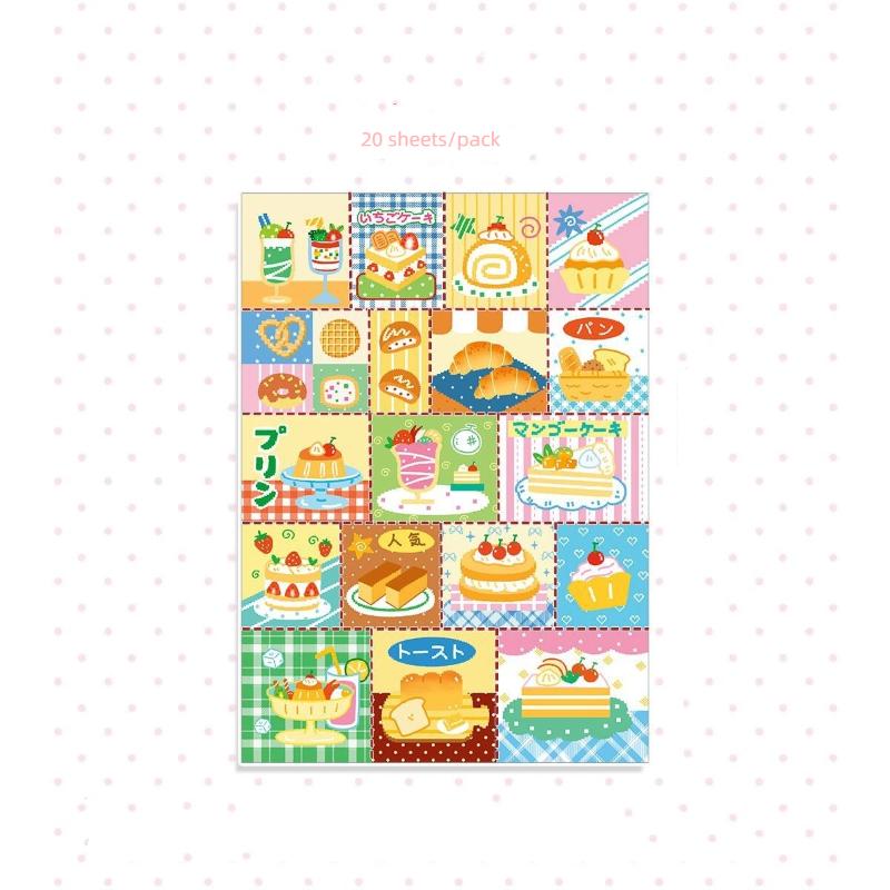 Kawaii Japonský Vintage Showa Styl Kniha Samolepek Roztomilý Deník Scrapbook Dekor Materiál Pouzdro na Mobilní Telefon Papírnictví DIY Obtisky