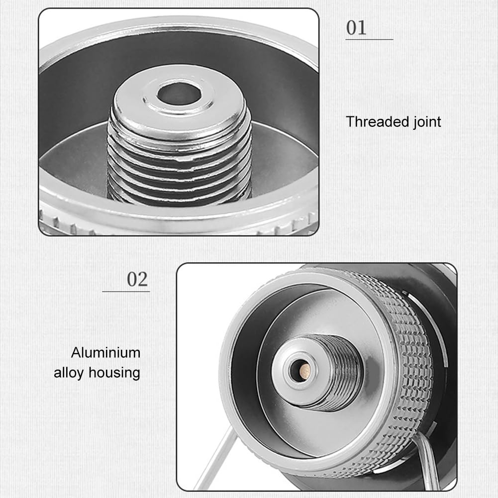 Lovehomily Portable Gas Stove Adapter Aluminum Alloy Butane Gas Cooker