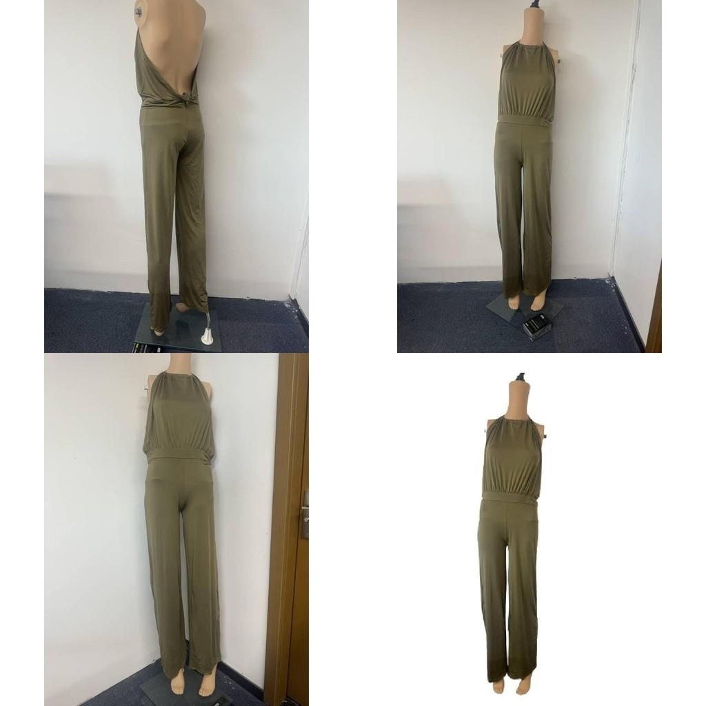 Streetwear-Jumpsuit für Damen mit Patchwork-Design und High-Waist-Passform