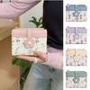 Floral Flower Short Wallet Korean Style Folding Card Bag Casual PU Leather Card Holder  Travel