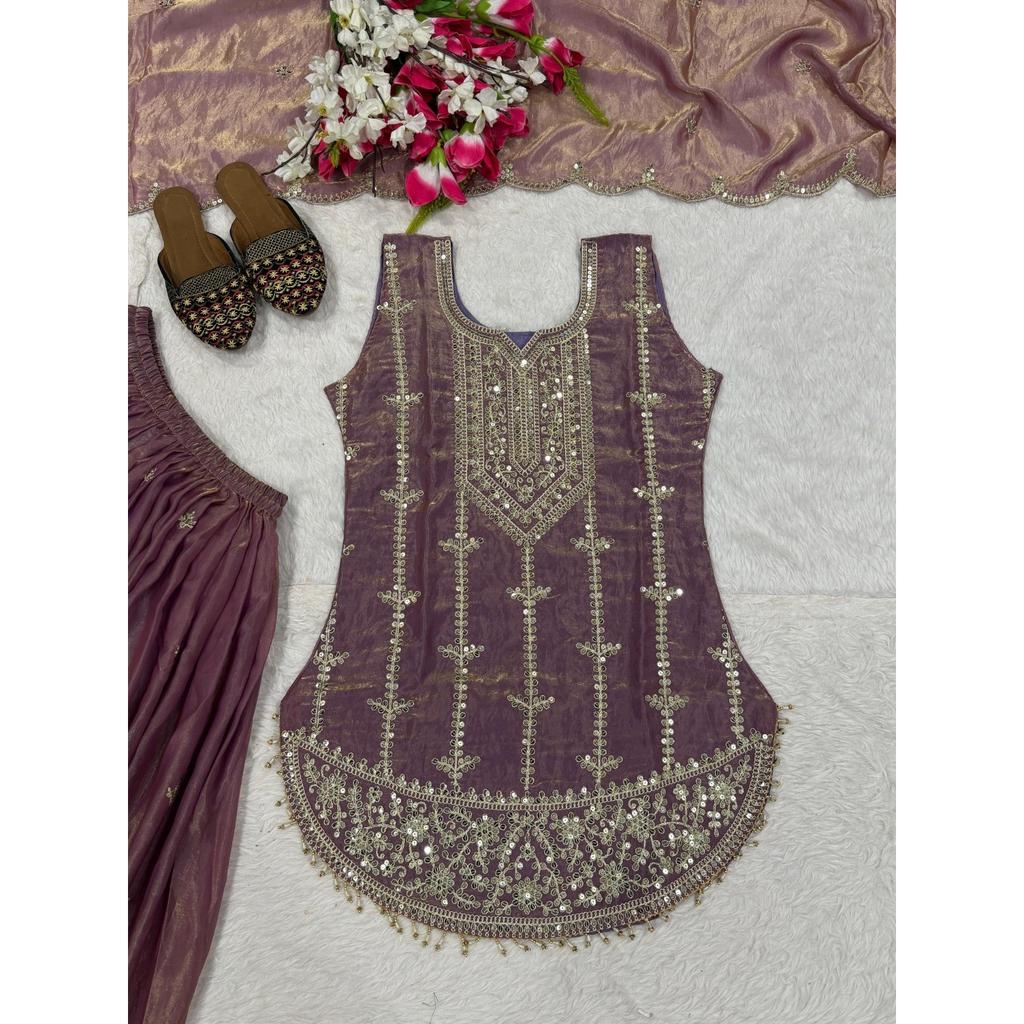 Salwar Kameez Paksiatni Indina Partykleid Bollywood-Stil Sharara Anzug