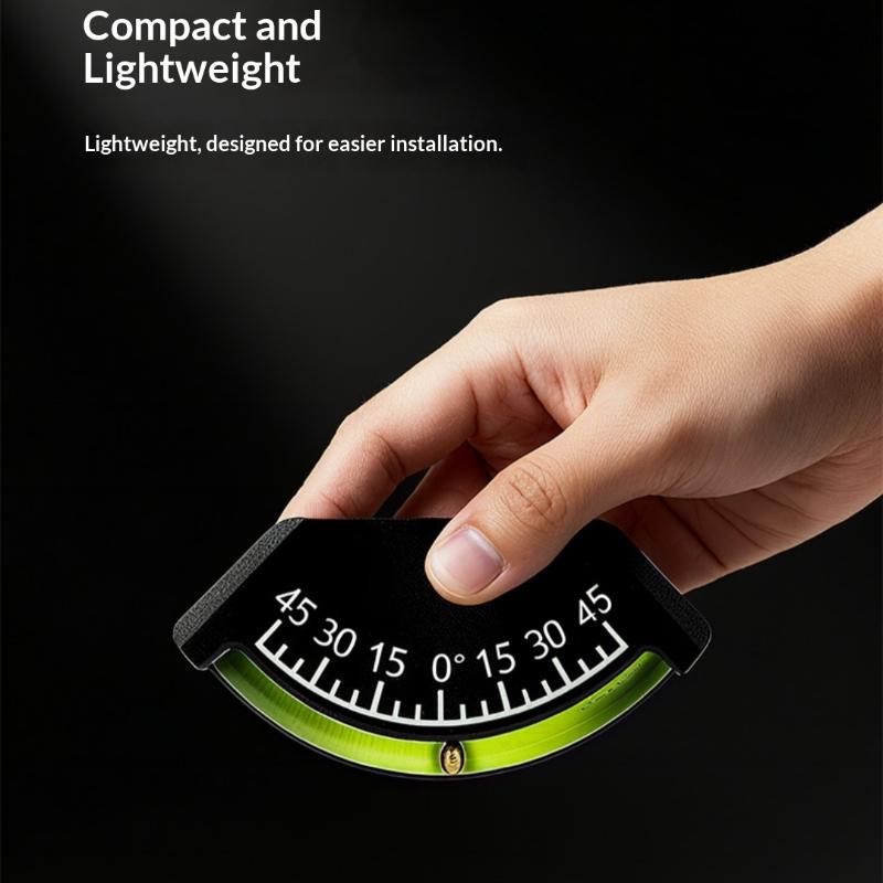 1 Stück Marine-Neigungsmesser Hohe Sichtbarkeit Tragbar Für Auto Boot -45 Bis +45 Grad Wasserwaage Neigungsmesser Mit Klebstoff