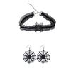 Halloween Costumes Spiders Web Costume Accessories Spiders Web Poncho Gloves Earrings Headband Thigh High Stockings