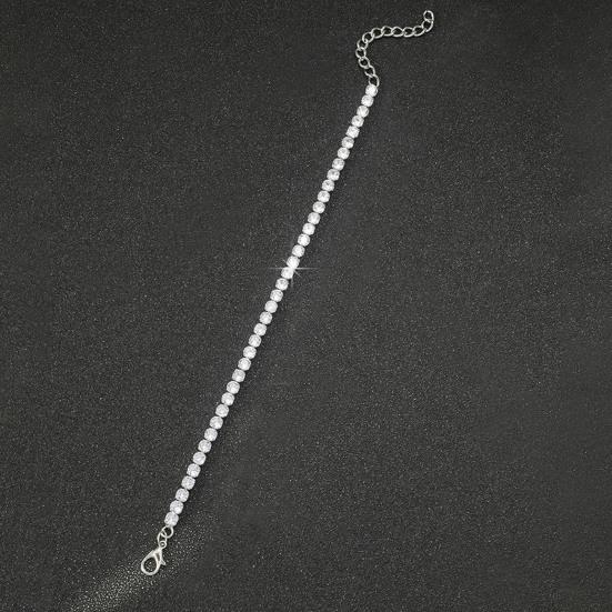 1/2Pcs Women Bracelet, Cubic Zirconia Inlaid Bracelet with Claw-Setting Technology, Adjustable Chain Wristband for Jewelry Gift