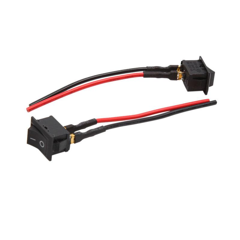 X Autohaux 4/5/10 Pcs Car Rocker Switch 12V-24V ON-OFF 2 Wires Rectangle Latching SPST ON-Off Snap Type Rocker Switches Relays