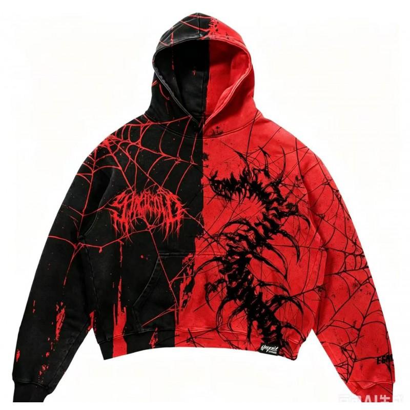 Unisex Hooded Pullover Sweatshirt With 3D Digital Print Streetwear Hip Hop Style Loose Fit Long Sleeve