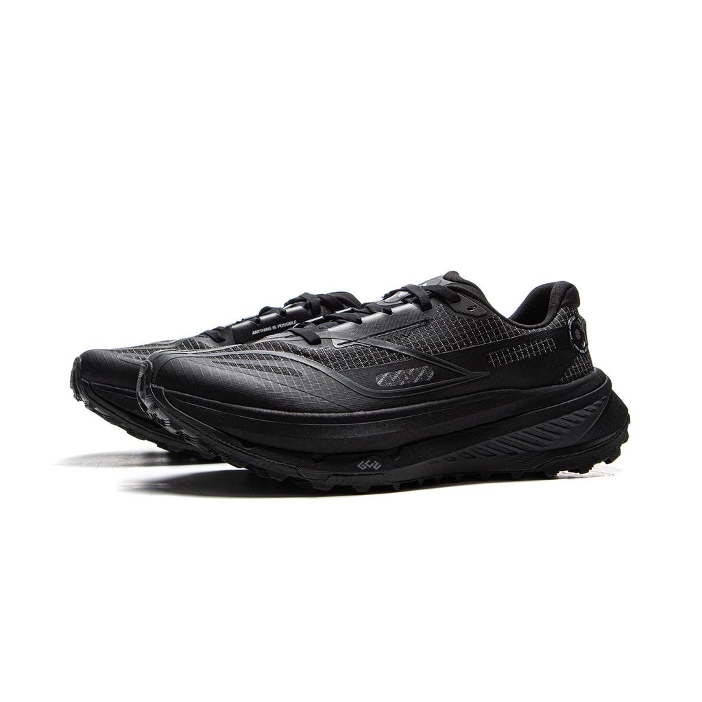 New LiNing De Lu Cushioning, Slip Resistant, Abrasion Resistant, Rebound Low Top Trail Running Shoes Men's Black ARNV009-6