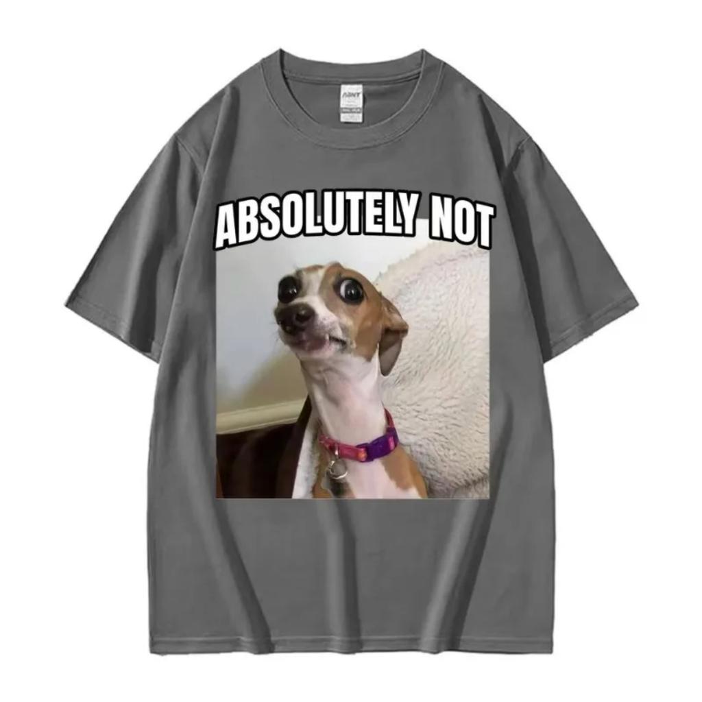 Funny Absolutely Not Dog Parody Meme Graphics T-shirt for Men Women Harajuku Summer Short Sleeve T Shirt Comfort Casual T-shirts