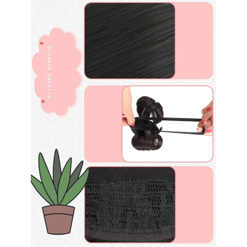 Bun Headbands Infants Wig Bangs Chignons Hairpiece 1-4T Girls Boy Headwear Lovely Buns Hairband Decors